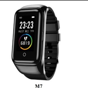 M7 Smart Watch TWS Auriculares 2 en 1 Soporte Presión arterial Monitor de frecuencia cardíaca Deportes Fitness Pulsera inteligente Auriculares
